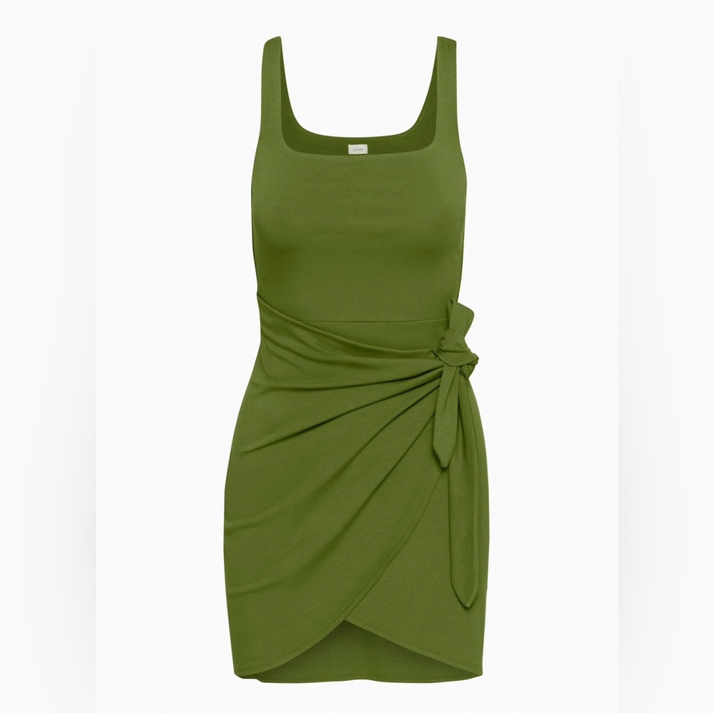 Aritzia green mini wrap dress size small - Picture 6 of 8
